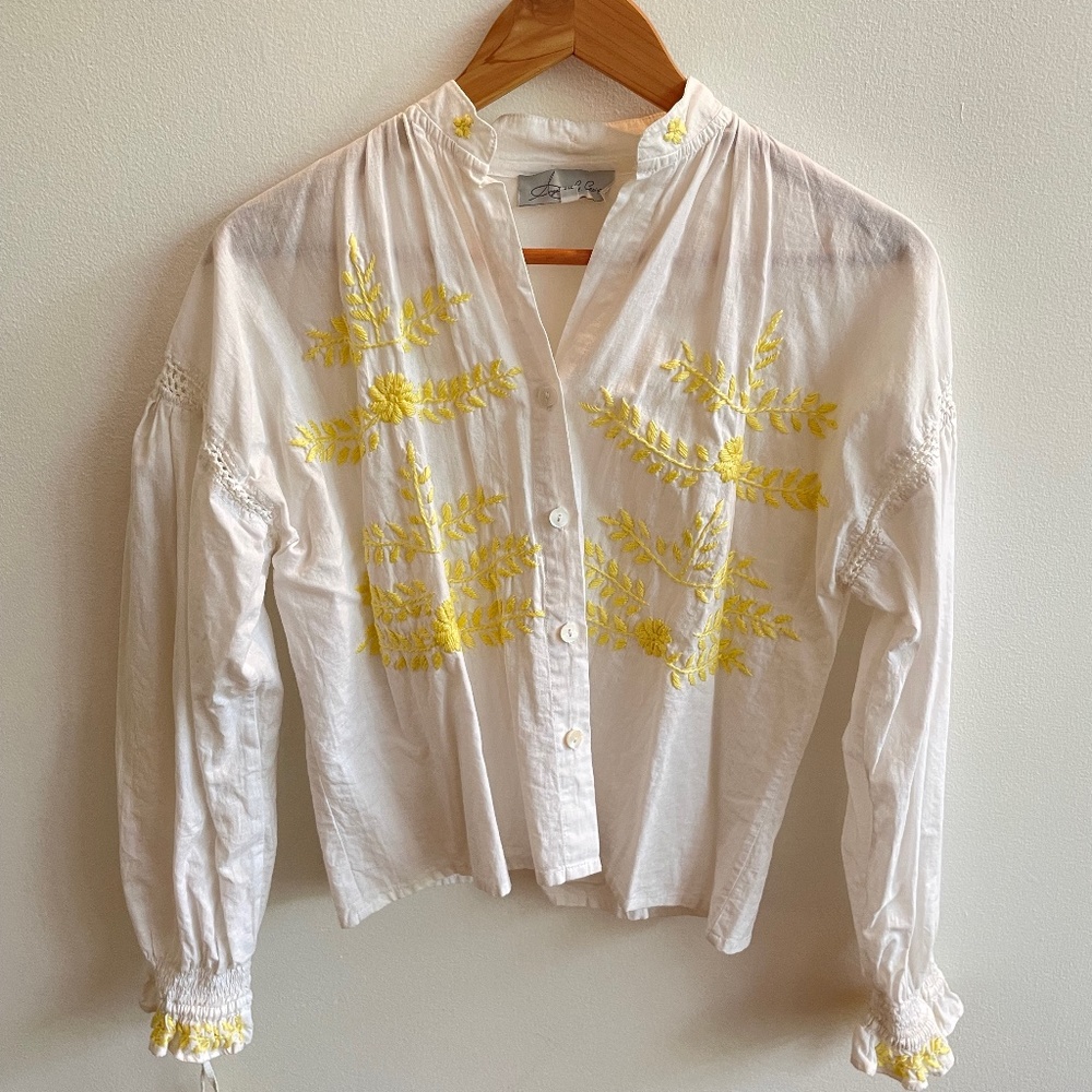 Cotton Top with Yellow Detail